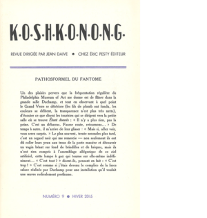 K.O.S.H.K.O.N.O.N.G n°9 décembre 2015 15,5 x 24 cm, 20 p., 11 € isbn : 978-2-917786-35-2