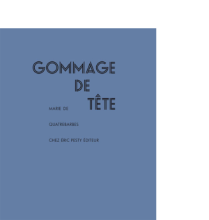 Gommage de tête de Marie de Quatrebarbes 2017 17 x 21 cm, 80 p., 13 € isbn : 978-2-917786-47-5