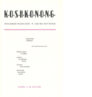 K.O.S.H.K.O.N.O.N.G n°17 janvier 2020 15,5 x 24 cm, 24 p., 11 € isbn : 978-2-917786-60-4