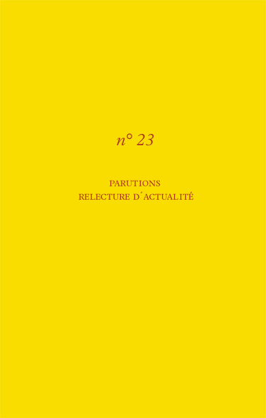 Bulletin n°23 - Parutions — Relecture d’actualité.